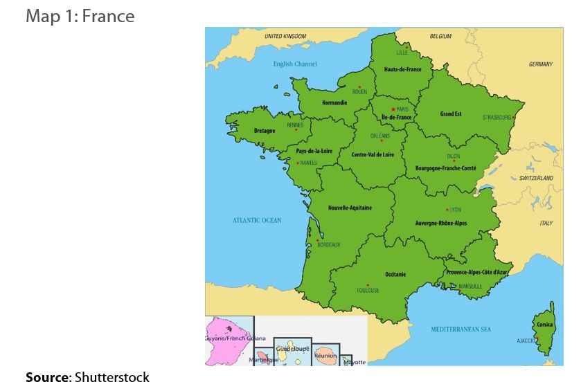 mappa della francia